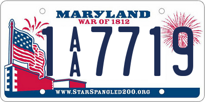 MD license plate 1AA7719