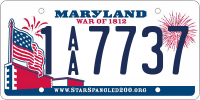 MD license plate 1AA7737