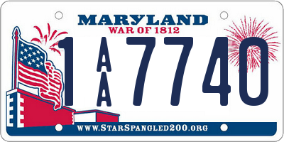 MD license plate 1AA7740