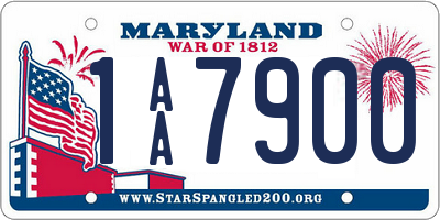 MD license plate 1AA7900