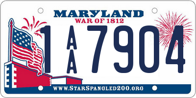 MD license plate 1AA7904