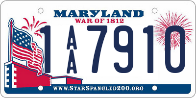 MD license plate 1AA7910