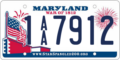 MD license plate 1AA7912