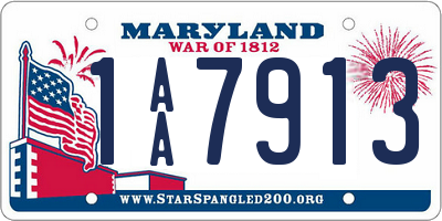 MD license plate 1AA7913