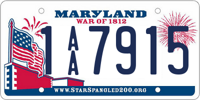 MD license plate 1AA7915