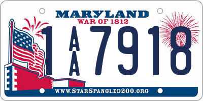 MD license plate 1AA7918