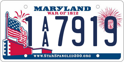 MD license plate 1AA7919