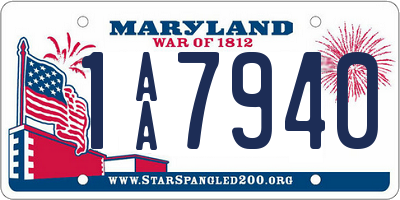 MD license plate 1AA7940