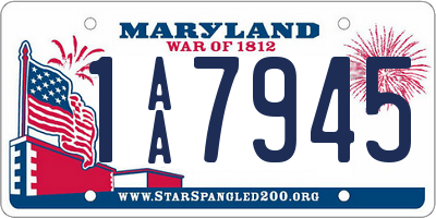 MD license plate 1AA7945