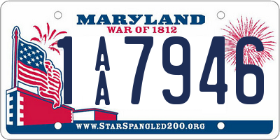 MD license plate 1AA7946