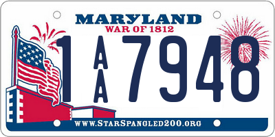 MD license plate 1AA7948