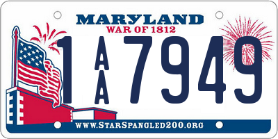 MD license plate 1AA7949