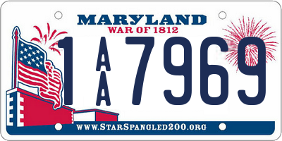 MD license plate 1AA7969