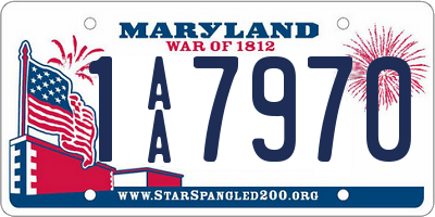 MD license plate 1AA7970