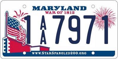 MD license plate 1AA7971