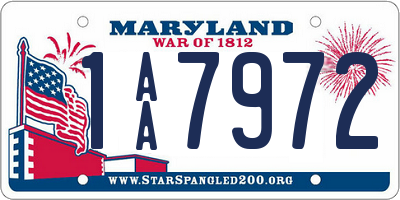 MD license plate 1AA7972