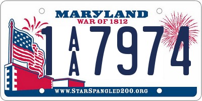 MD license plate 1AA7974