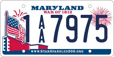 MD license plate 1AA7975