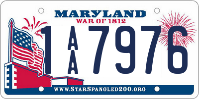 MD license plate 1AA7976