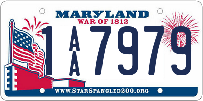 MD license plate 1AA7979