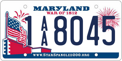 MD license plate 1AA8045