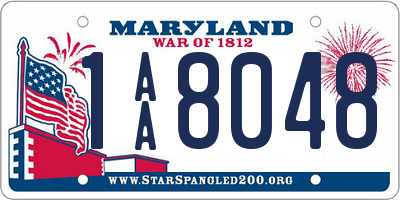 MD license plate 1AA8048