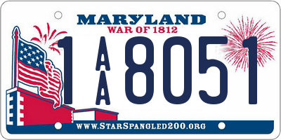 MD license plate 1AA8051