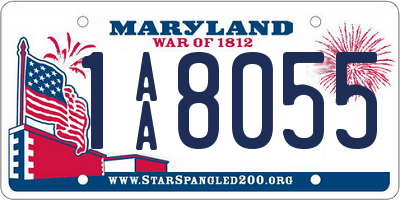 MD license plate 1AA8055