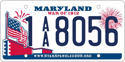 MD license plate 1AA8056