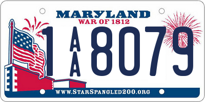 MD license plate 1AA8079