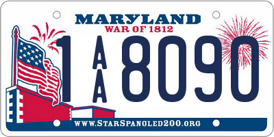 MD license plate 1AA8090