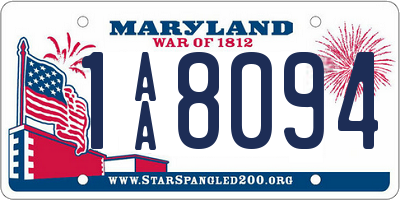 MD license plate 1AA8094