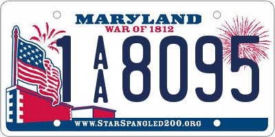 MD license plate 1AA8095