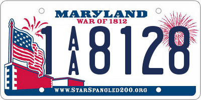 MD license plate 1AA8128