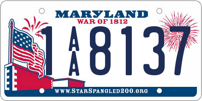 MD license plate 1AA8137