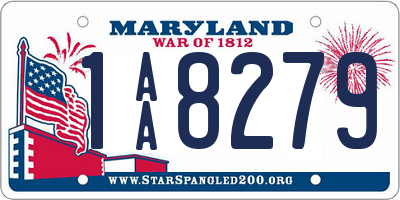 MD license plate 1AA8279