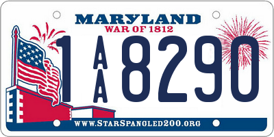 MD license plate 1AA8290