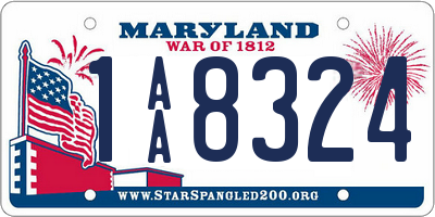 MD license plate 1AA8324