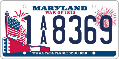 MD license plate 1AA8369