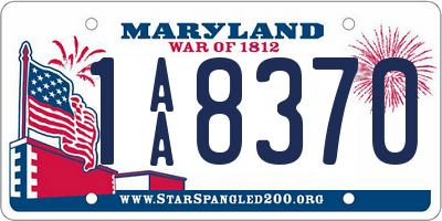 MD license plate 1AA8370