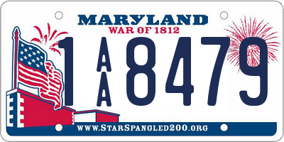 MD license plate 1AA8479