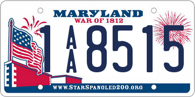 MD license plate 1AA8515