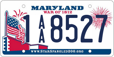 MD license plate 1AA8527