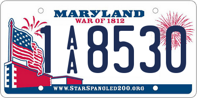 MD license plate 1AA8530