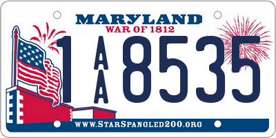 MD license plate 1AA8535