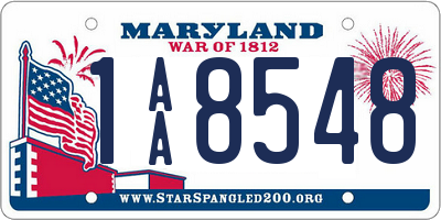 MD license plate 1AA8548