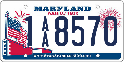 MD license plate 1AA8570