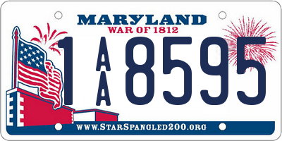 MD license plate 1AA8595