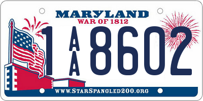 MD license plate 1AA8602