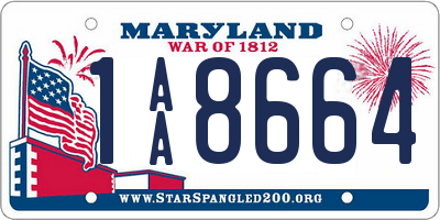 MD license plate 1AA8664